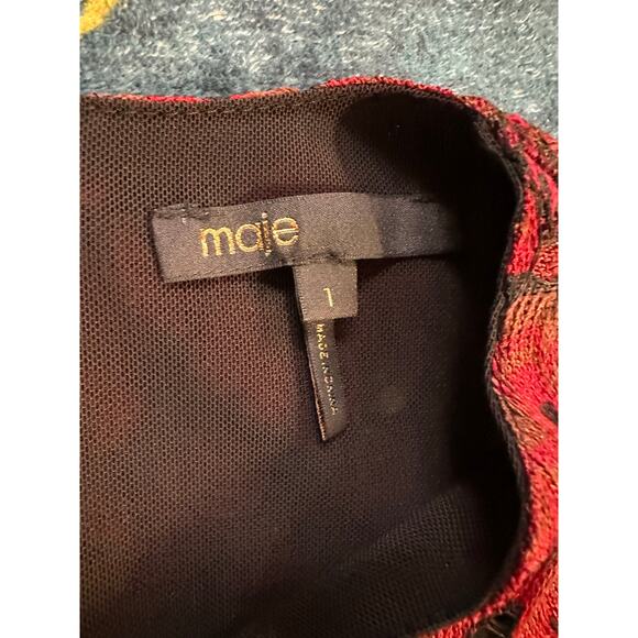 Maje Royani Bonded Lace Dress Size 1 / Small - Picture 7 of 9